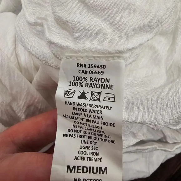 Elan White Cover Up Slip Dress Sz M - Picture 3 of 10